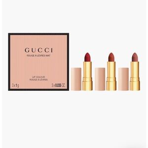Gucci Mini Velvet Matte Lipstick 3-Piece Festive Gift Set NEW